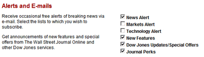 WSJ news registration